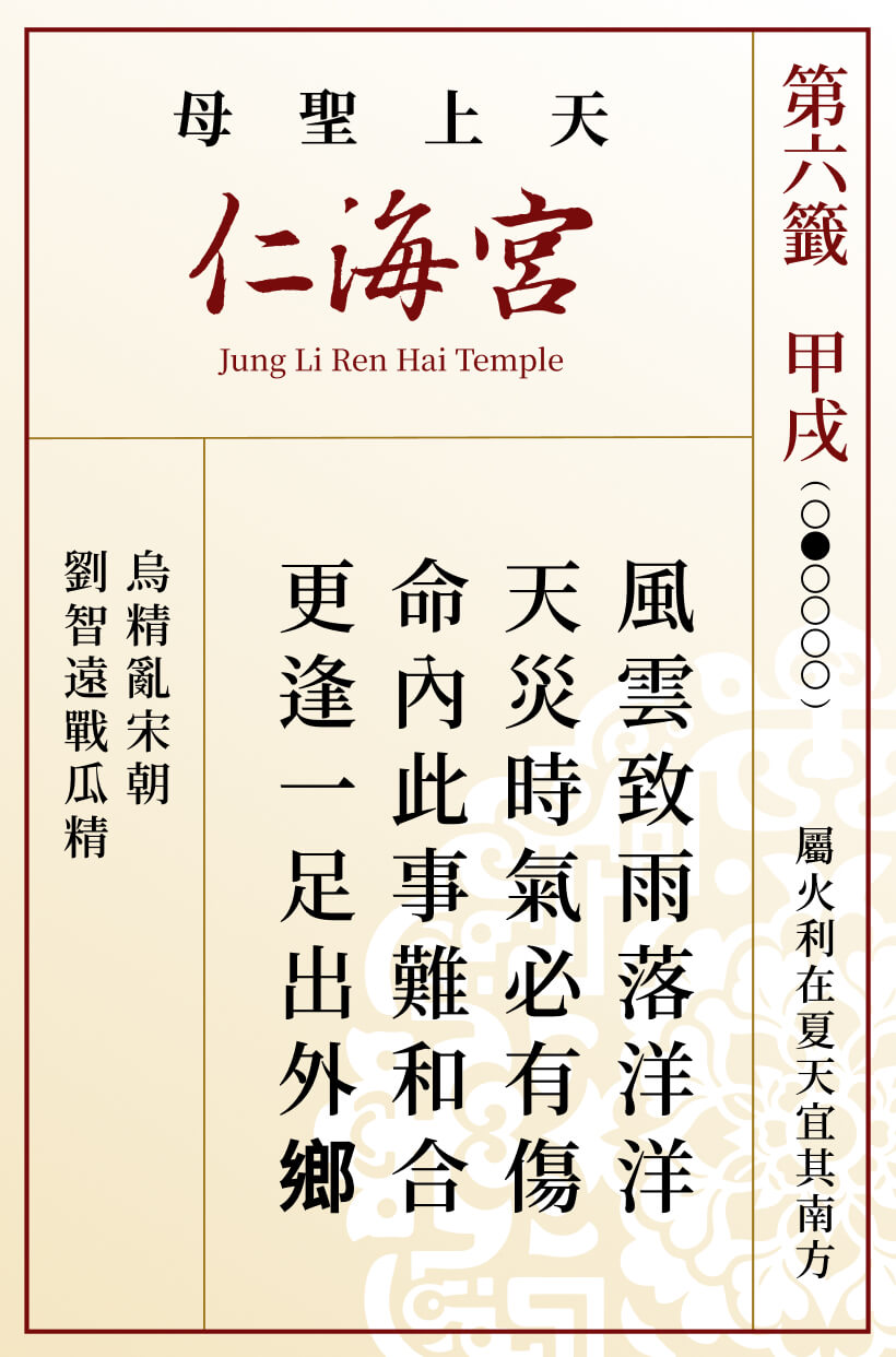 第六籤 甲戌